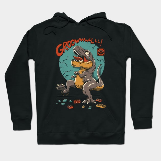 Wrong Dino Stomp Hoodie by Vincent Trinidad Art